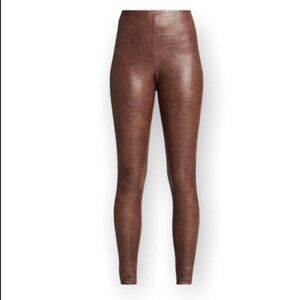 7 for all mankind brown high waist croco faux leather skinny leggings pants XS